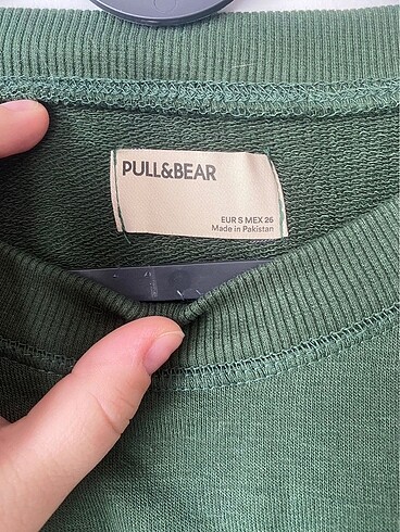 36 Beden yeşil Renk Pull and Bear Sweatshirt