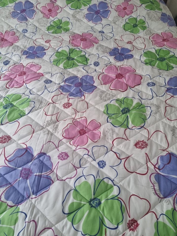 Çiçek Desenli Pastel Renkli ince yorgan yazlık - Görsel 2