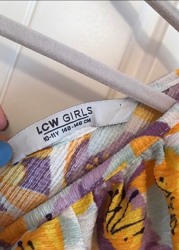 LC Waikiki Sarı Bohem Midi Tulum Fırfırlı V Yakalı