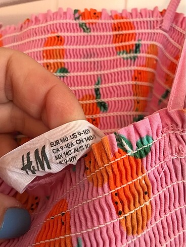 9 Yaş Beden pembe Renk H&M elbise