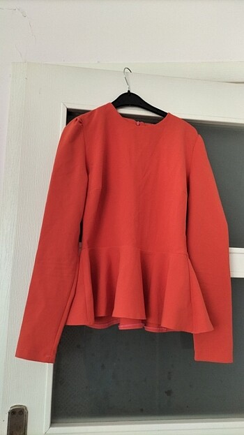 Peplum bluz turuncu