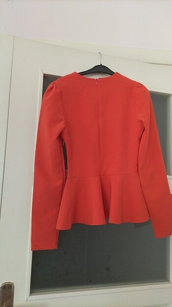 s Beden Peplum bluz turuncu