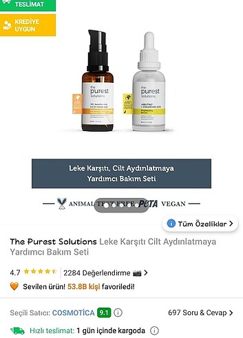 Cilt bakımı Purest