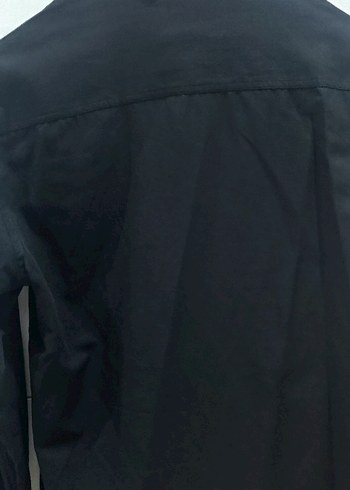 Düğmeli Siyah Erkek Gömlek - Uzun Kollu, Regular Fit - Görsel 3