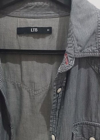 Gri Denim Erkek Gömlek - Görsel 2