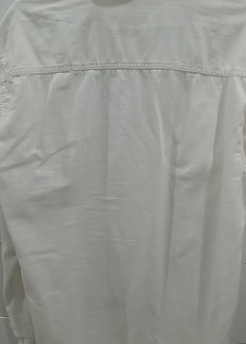 LCW Casual Beyaz Keten Erkek Gömlek - Görsel 3