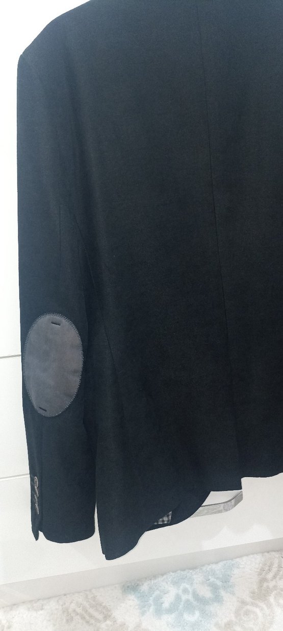 Siyah Erkek Takım Elbise, Notch Yaka, Düğmeli - Görsel 4