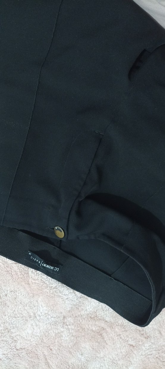 Düğmeli Siyah Kadın Süet Ceket - Görsel 2