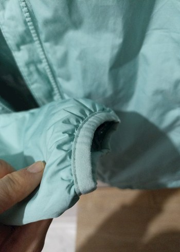 Mavi Yüksek Yakalı İnce Kadın Ceket - Görsel 7