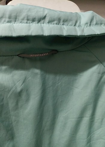 Mavi Yüksek Yakalı İnce Kadın Ceket - Görsel 9