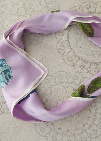 Vintage Mor Kadın Fular - Görsel 2