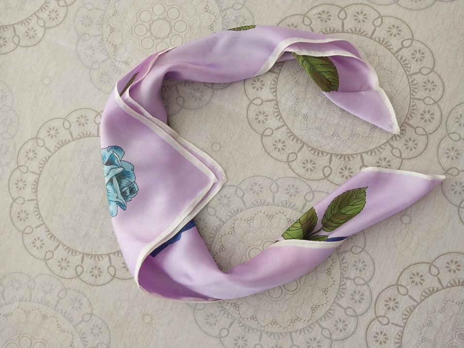 Vintage Mor Kadın Fular - Görsel 2