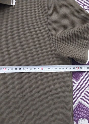 Erkek haki renki Polo Yaka Tişört - Görsel 4