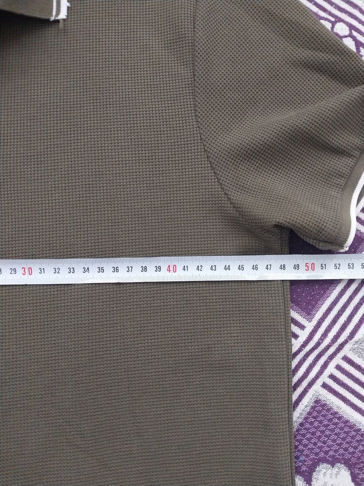 Erkek haki renki Polo Yaka Tişört - Görsel 4