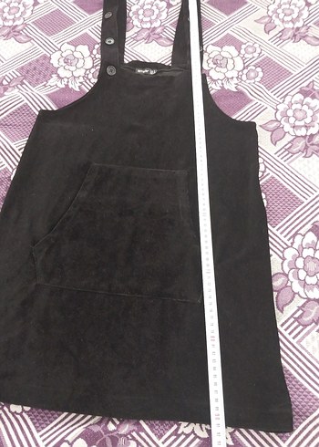 Siyah Kemer Detaylı Kısa Askılı Elbise - Görsel 5