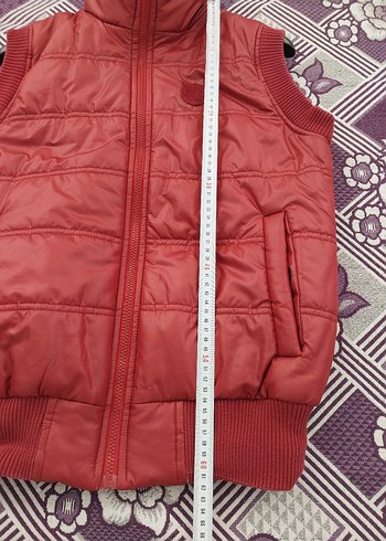 Kırmızı Fermuarlı  unisex Şişme Yelek - Görsel 5
