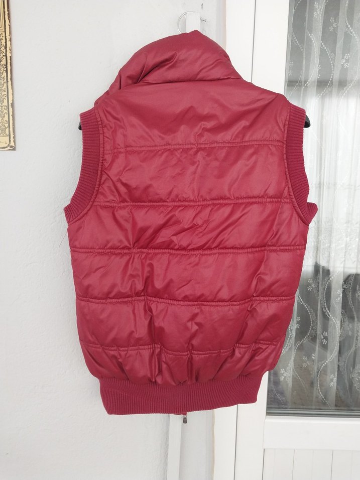 Kırmızı Fermuarlı  unisex Şişme Yelek - Görsel 2