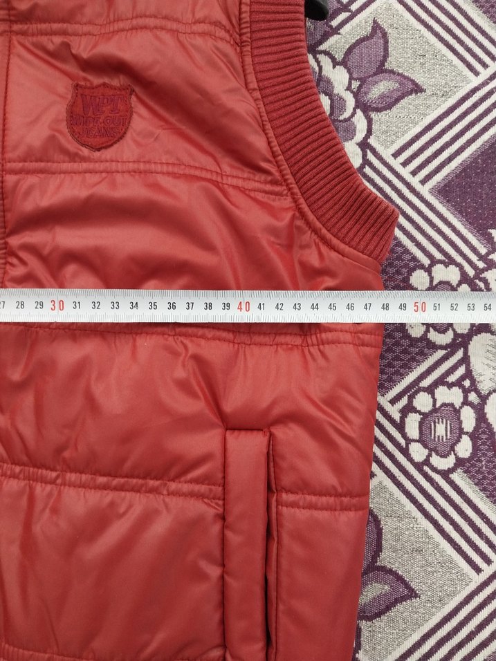 Kırmızı Fermuarlı  unisex Şişme Yelek - Görsel 4