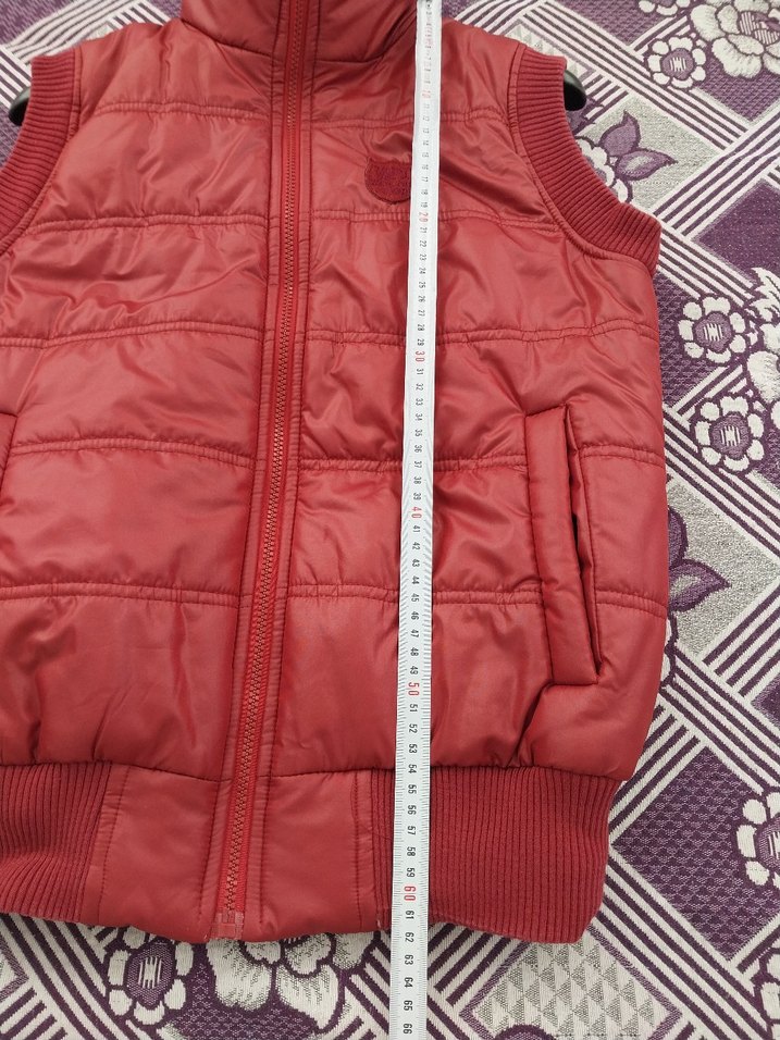 Kırmızı Fermuarlı  unisex Şişme Yelek - Görsel 5