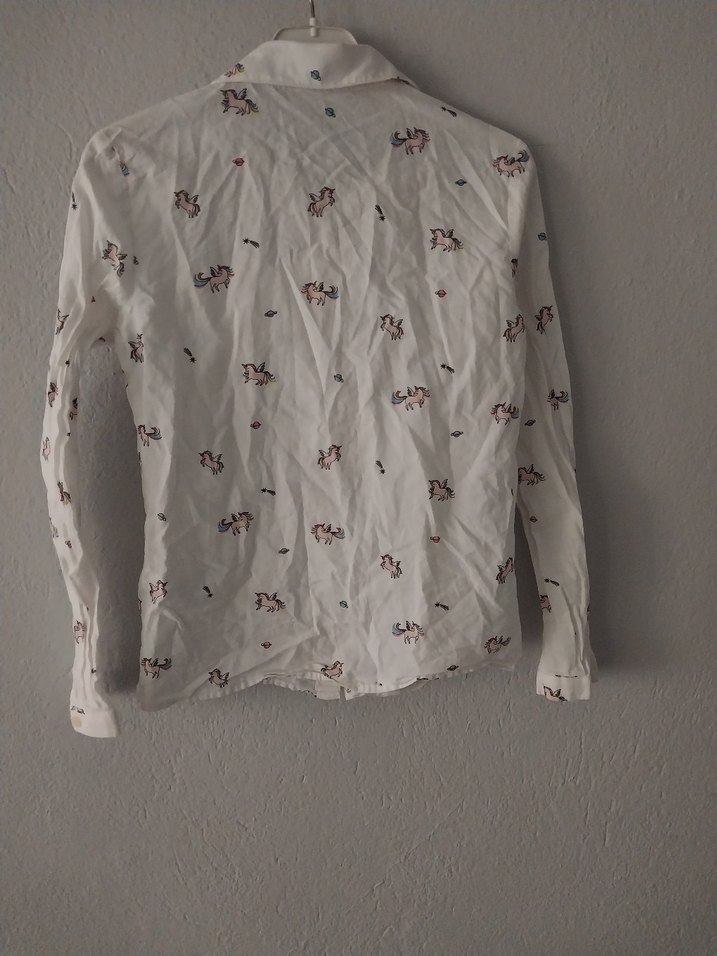 uzun kollu pul işlemeli gömlek - Görsel 2