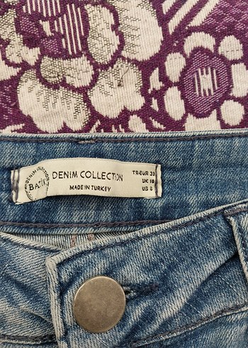 Nakışlı Bohem Kadın Mini Kot Şort - Görsel 3