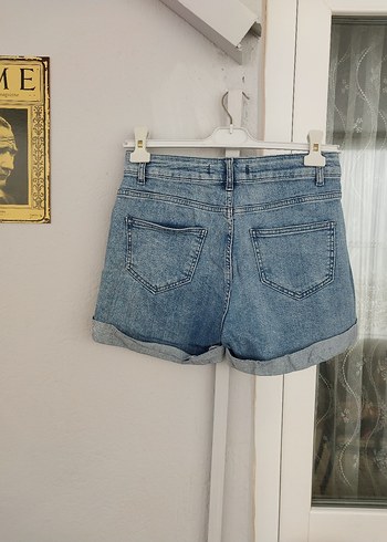 Nakışlı Bohem Kadın Mini Kot Şort - Görsel 2