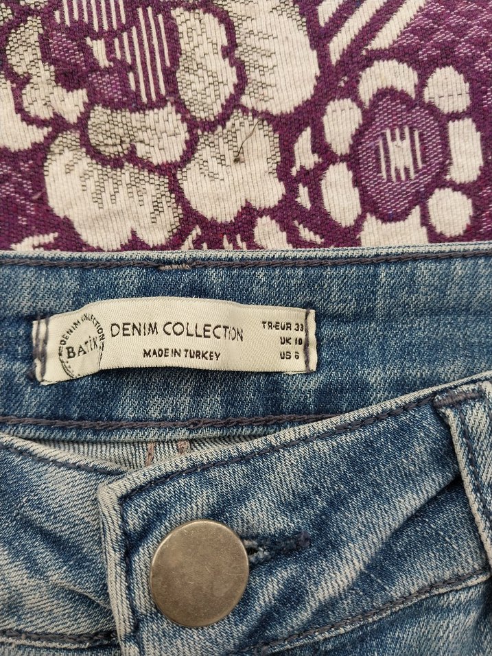 Nakışlı Bohem Kadın Mini Kot Şort - Görsel 3