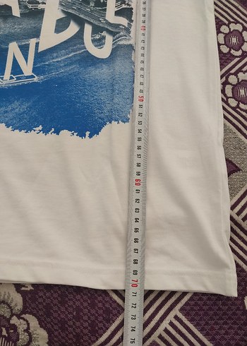 Beyaz Baskılı  etiketli Erkek Tişört - Görsel 4