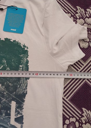 Beyaz Baskılı  etiketli Erkek Tişört - Görsel 3