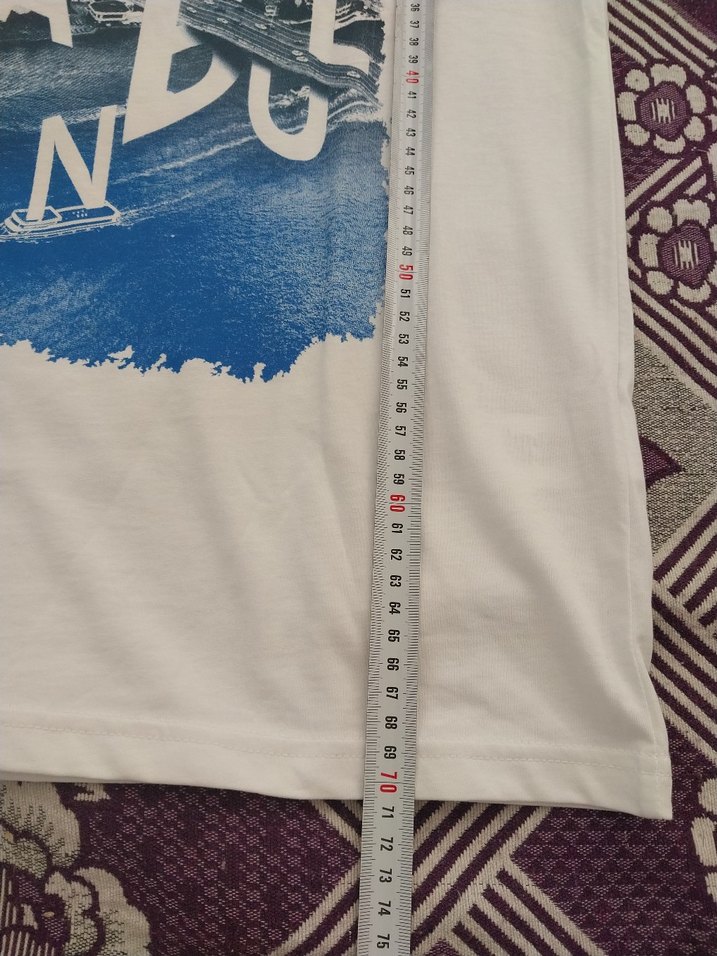 Beyaz Baskılı  etiketli Erkek Tişört - Görsel 4