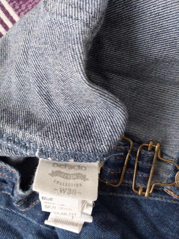 Kadın Lacivert Denim Kısa Salopet - Görsel 3