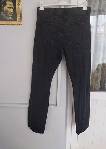 Gri Siyah Kesik Detaylı Salaş Kot Pantolon - Görsel 2