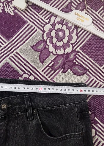 Gri Siyah Kesik Detaylı Salaş Kot Pantolon - Görsel 5