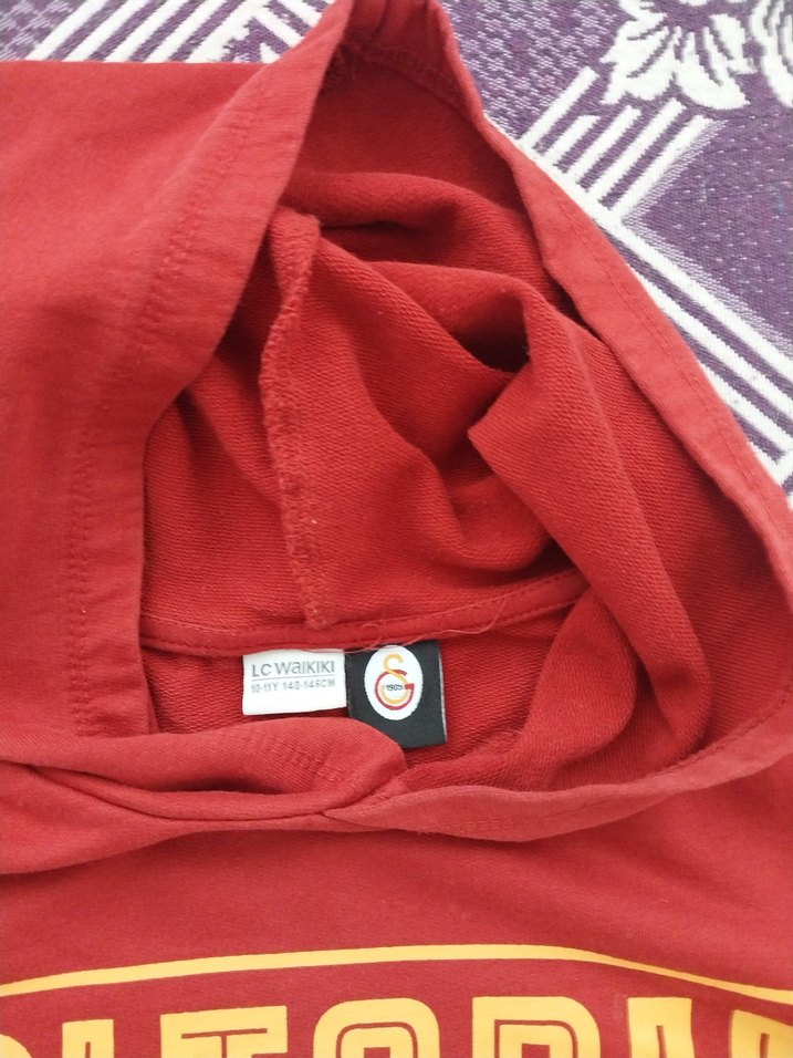 galatasaray lisanslı kapüşonlu sweatshirt - Görsel 3