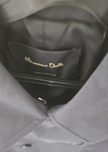 Massimo Dutti Düğmeli lacivert Kadın Trençkot