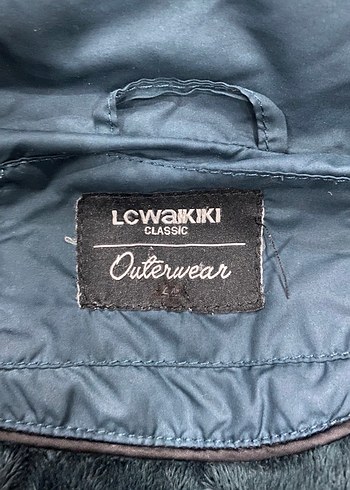 Kürklü Kapüşonlu Lacivert Kadın Kış Montu - Görsel 6