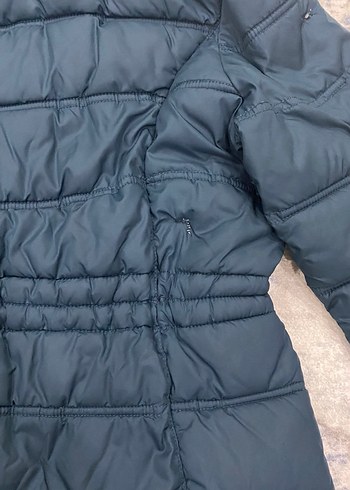 Kürklü Kapüşonlu Lacivert Kadın Kış Montu - Görsel 3