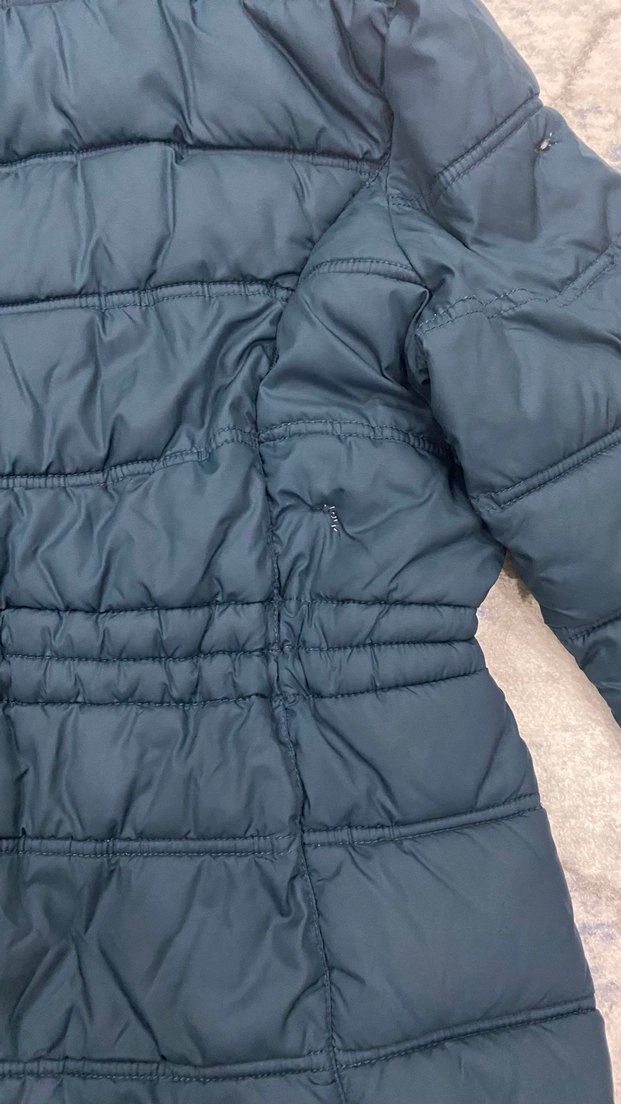 Kürklü Kapüşonlu Lacivert Kadın Kış Montu - Görsel 3