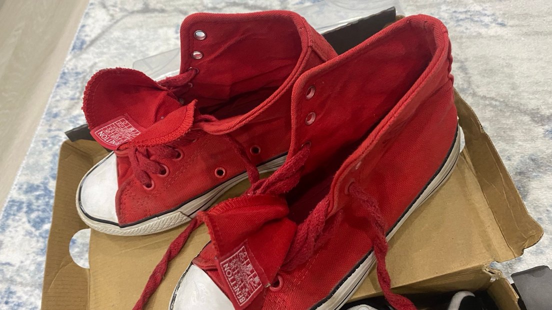 Kırmızı Bağcıklı Kadın Converse - Görsel 4