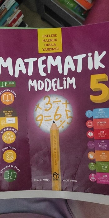 5. Sınıf Matematik modelim test kitabı 