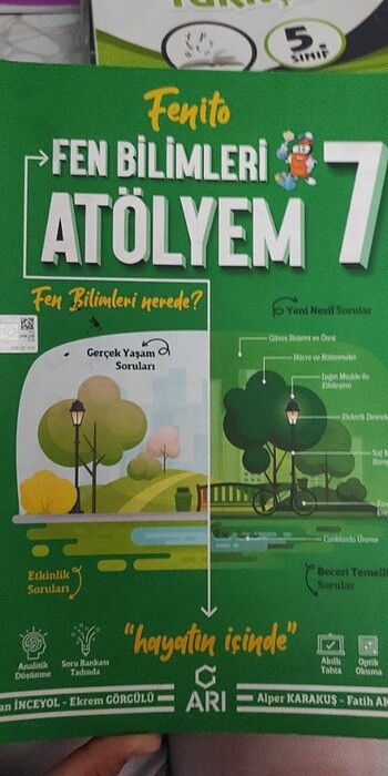  7. Sınıf Fen Bilimleri Atölyem ARI yayin test kitabı 