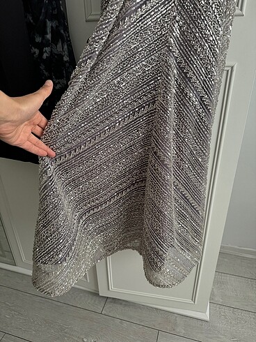 xl Beden Özel tasarım taşlı abiye elbise