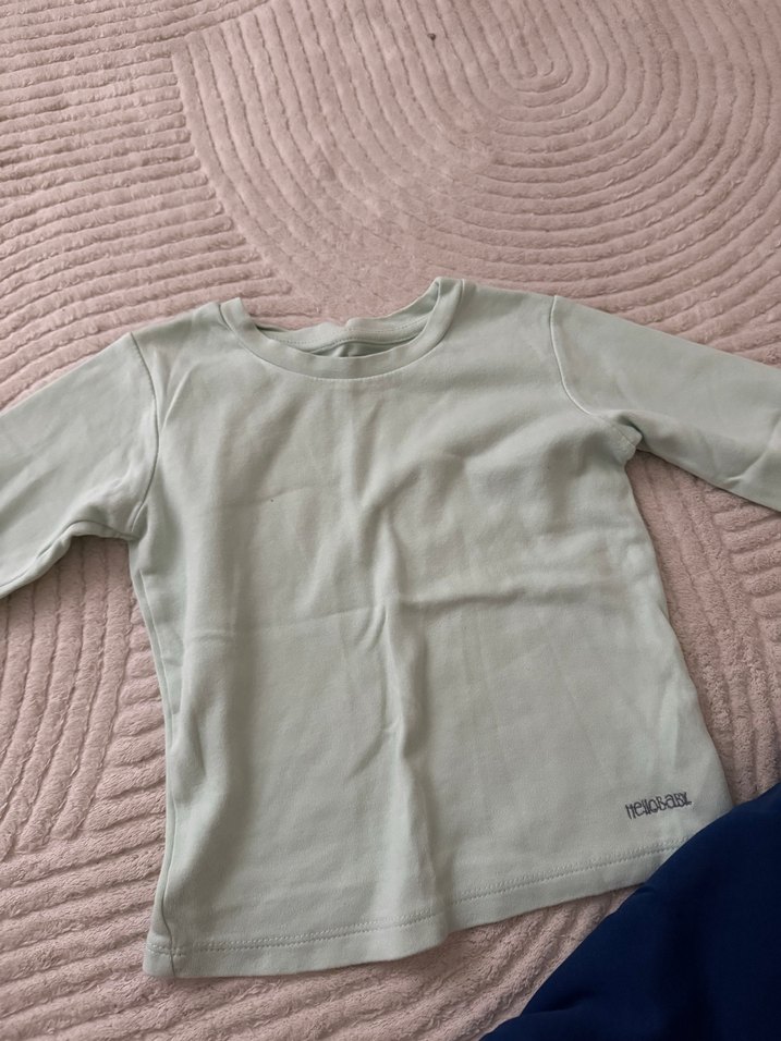 Çocuk İçlik, Uzun Kollu, Mavi Tonlarında - Görsel 4