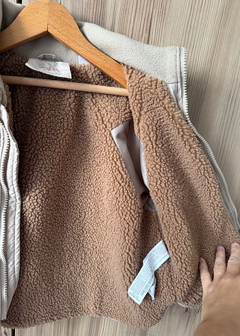 Bej Erkek Çocuk Kürk Detaylı Mont - Görsel 6