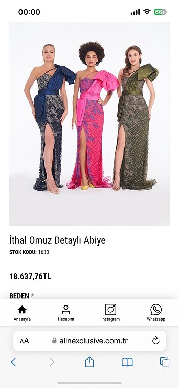 ithal elbise