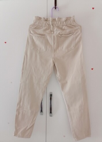 Bej mom jean pantolon