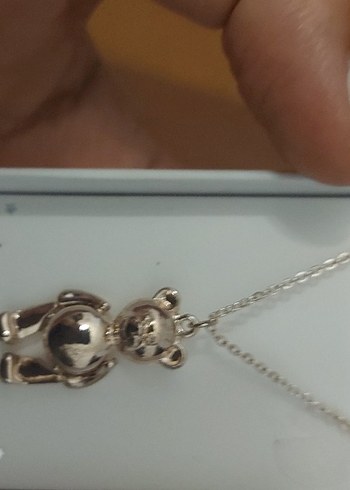 Altın Renkli Zincir Detaylı Ayıcık Kolye Lovisa - Görsel 6