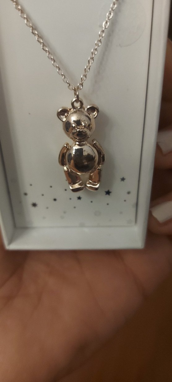 Altın Renkli Zincir Detaylı Ayıcık Kolye Lovisa - Görsel 3