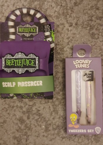 Beetlejuice Saç Masaj tarağı ve Looney Tunes Cımbız Seti