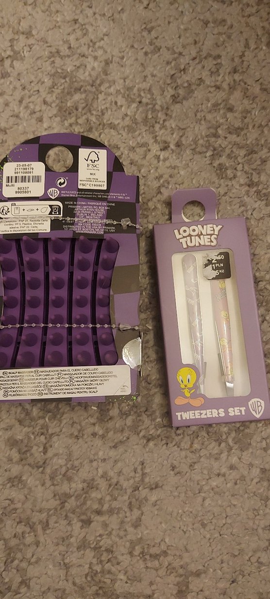 Beetlejuice Saç Masaj tarağı ve Looney Tunes Cımbız Seti - Görsel 4